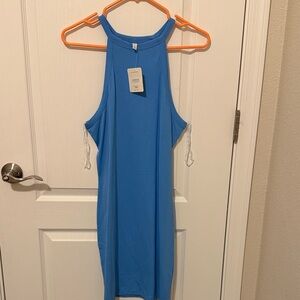 Fabletics Island Escape High-Neck Tank Dress in Light Blue